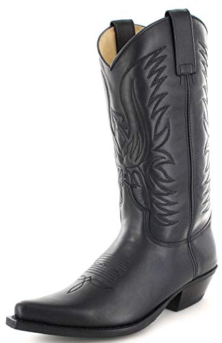 Fashion Boots Unisex Cowboy Stiefel BU1006 Negro Westernstiefel Cowboystiefel Schwarz 40 EU von FB Fashion Boots