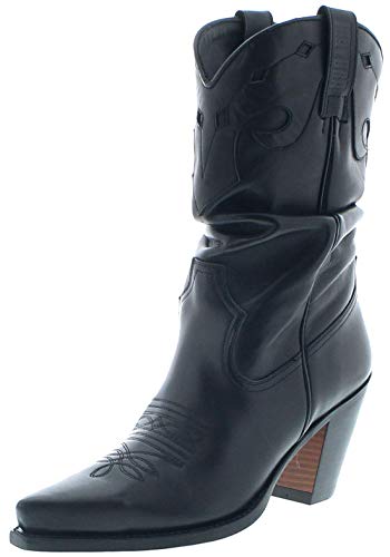 Mayura Boots Damen Cowboy Stiefel 1952 Westernstiefel Lederstiefel Schwarz 39 EU von FB Fashion Boots