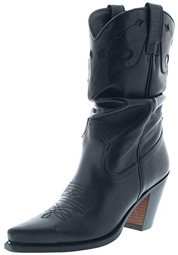 Mayura Boots Damen Cowboy Stiefel 1952 Westernstiefel Lederstiefel Schwarz 40 EU von FB Fashion Boots
