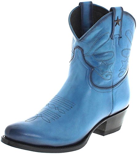 Mayura Boots Damen Cowboy Stiefel 2374 Azul Lederstiefelette Lederschuhe Blau 39 EU von FB Fashion Boots