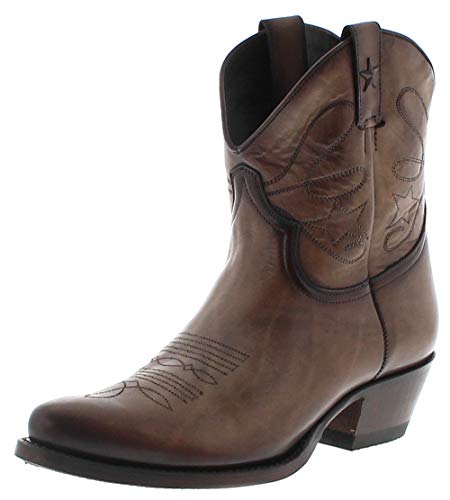 Mayura Boots Damen Cowboy Stiefel 2374 Taupe Lederstiefelette Lederschuhe Braun 38 EU von FB Fashion Boots