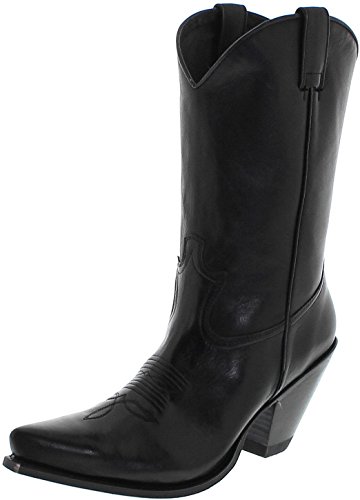Sendra Boots Damen Cowboy Stiefel 15422 Negro Lederstiefel Westernstiefel Schwarz 37 EU von FB Fashion Boots
