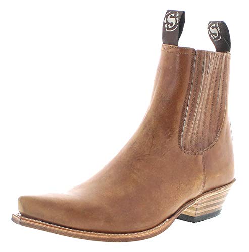 Sendra Boots Herren Cowboy Stiefel 1692 Westernstiefelette Lederstiefelette Braun 46 EU von FB Fashion Boots