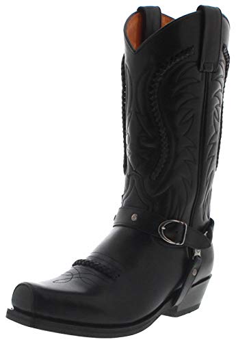 Sendra Boots Unisex Cowboy Stiefel 3434 Snow Negro Lederstiefel Bikerstiefel Schwarz 43 EU von FB Fashion Boots