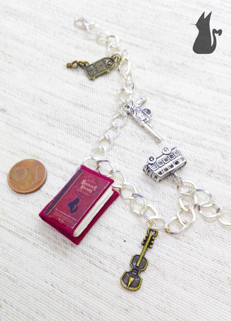 Buch-Armbänder Sherlock Holmes, Arthur Conan Doyle, Personalisierte Armbänder, Geschenk Maestre von FBBookbinding