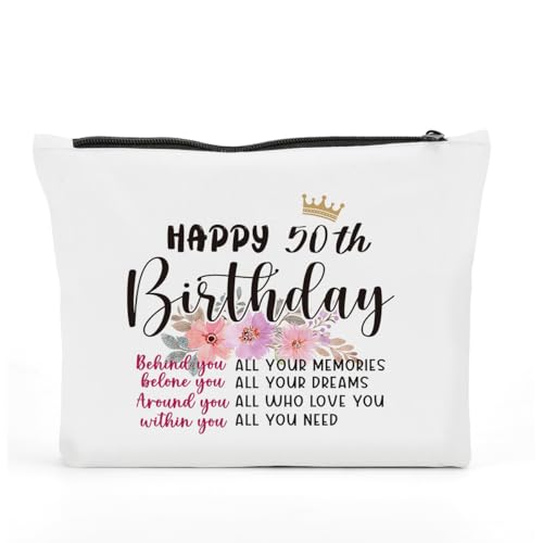 FBCCZEY Lustige Geburtstagsgeschenke für Frauen, Make-up-Tasche, Happy Anniversary Birthday Party Dekorationen, Make-up-Tasche, Geburtstagsgeschenke für Frauen, Mutter, Oma, Kosmetiktasche, D50, von FBCCZEY