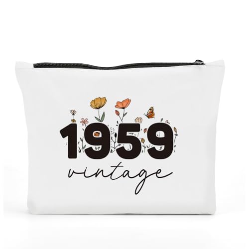 FBCCZEY Lustige Geburtstagsgeschenke für Frauen, Vintage-Make-up-Tasche, Happy Anniversary Birthday Party Dekorationen, Make-up-Tasche, Geburtstagsgeschenke für Frauen Kosmetiktasche, 1959C, 10*7.5*2 von FBCCZEY