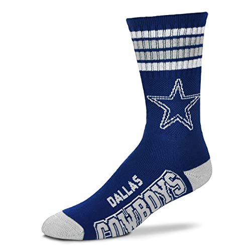 Bare Feet NFL Deuce Crew Herrensocken, 4 Streifen, Herren, 504, Dallas Cowboys, L von For Bare Feet