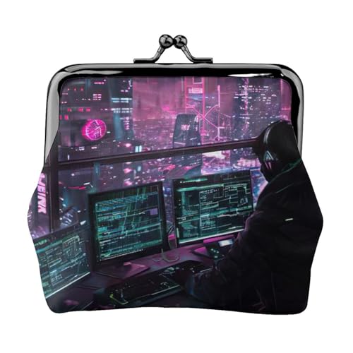 Hacker Era Print Münzbörse für Damen, kompakt, Kussschloss, Münztasche, Reißverschluss, Reisen, Einkaufen, Geschenk Hacker Era Print Münzbörse für Damen, kompakt, Kussschloss, Münztasche, Reißverschluss, Reisen, Einkaufen, Geschenk von FBGHHTY