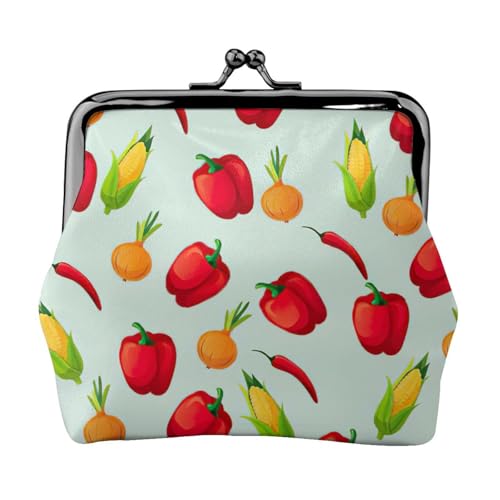 Münzbörse mit Gemüse-Mais-Aufdruck, kompakt, Kussschloss, Münzbeutel, Reißverschluss, Reisen, Einkaufen, Geschenk von FBGHHTY