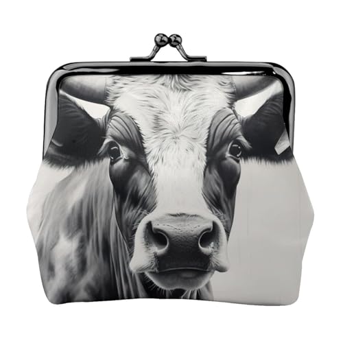 Münzbörse mit Kuh-Aufdruck in Schwarz und Weiß für Damen, kompakt, Kussschloss, Münztasche, Reißverschluss, Reisen, Einkaufen, Geschenk Münzbörse mit Kuh-Aufdruck in Schwarz und Weiß für Damen, kompakt, Kussschloss, Münztasche, Reißverschluss, Reisen, Einkaufen, Geschenk von FBGHHTY