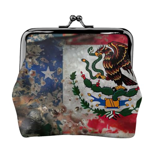 Münzbörse mit mexikanischer amerikanischer Flagge, kompakt, Kussschloss, Münzbeutel, Reißverschluss, Reisen, Einkaufen, Geschenk Münzbörse mit mexikanischer amerikanischer Flagge, kompakt, Kussschloss, Münzbeutel, Reißverschluss, Reisen, Einkaufen, Geschenk von FBGHHTY