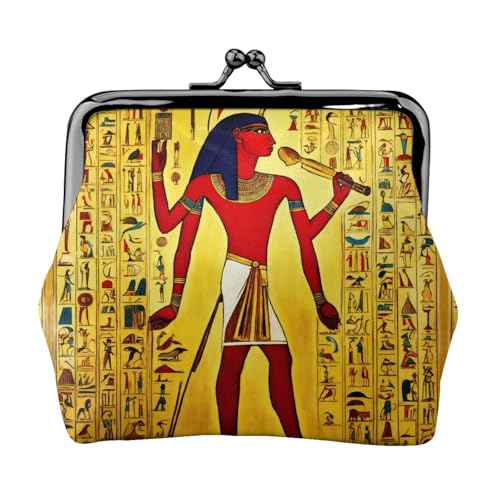 Münzgeldbörse für Damen, Motiv: Antikes Ägypten, Stammes-Serie, kompakt, Kussschloss, Münztasche, Reißverschluss, Reisen, Einkaufen, Geschenk von FBGHHTY
