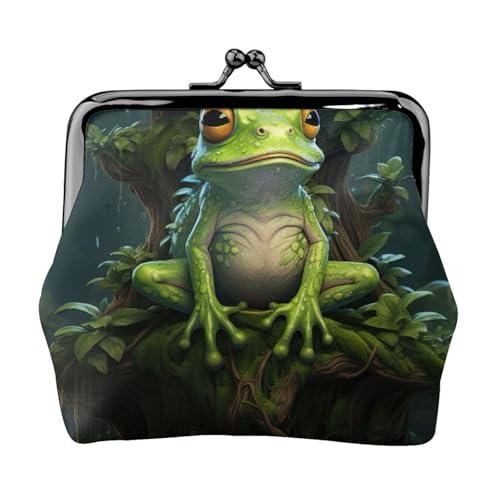 Münzgeldbörse mit Friedensfrosch-Baum-Aufdruck, kompakt, Kussschloss, Münztasche, Reißverschluss, Reisen, Einkaufen, Geschenk Münzgeldbörse mit Friedensfrosch-Baum-Aufdruck, kompakt, Kussschloss, Münztasche, Reißverschluss, Reisen, Einkaufen, Geschenk von FBGHHTY
