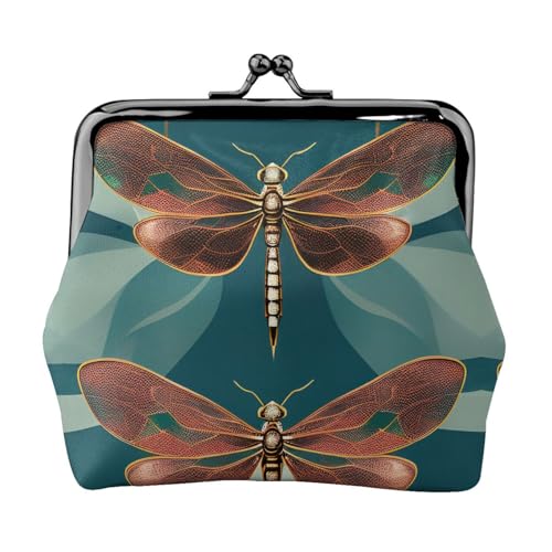 Münzgeldbörse mit Libellen- und Lotusdruck, kompakt, Kussschloss, Münztasche, Reißverschluss, Reisen, Einkaufen, Geschenk Münzgeldbörse mit Libellen- und Lotusdruck, kompakt, Kussschloss, Münztasche, Reißverschluss, Reisen, Einkaufen, Geschenk von FBGHHTY