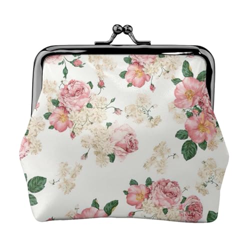 Münzgeldbörse mit rosa Rosen und Blättern, kompakt, Kussschloss, Münztasche, Reißverschluss, Reisen, Einkaufen, Geschenk Münzgeldbörse mit rosa Rosen und Blättern, kompakt, Kussschloss, Münztasche, Reißverschluss, Reisen, Einkaufen, Geschenk von FBGHHTY