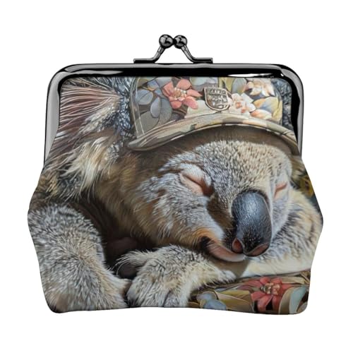 Münzgeldbörse mit schlafendem Koala-Kappen-Druck, kompakt, Kussschloss, Münztasche, Reißverschluss, Reisen, Einkaufen, Geschenk Münzgeldbörse mit schlafendem Koala-Kappen-Druck, kompakt, Kussschloss, Münztasche, Reißverschluss, Reisen, Einkaufen, Geschenk von FBGHHTY