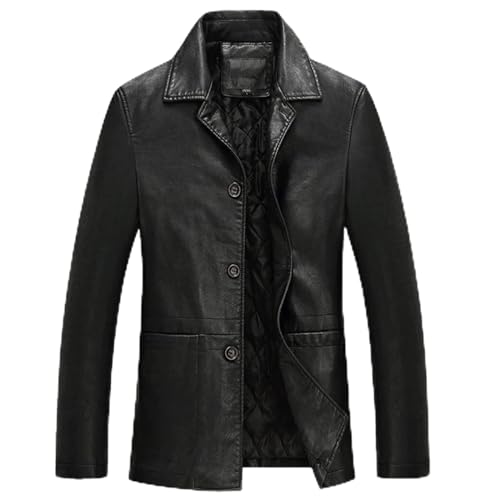 FBYYJK Herren Lederjacke - Business Lederjacke Herren Dick Warm Liner Windbreaker Herren Pu Lederjacke Vatergeschenk Plus Größe Mit Taschen,Schwarz,M FBYYJK Herren Lederjacke - Business Lederjacke Herren Dick Warm Liner Windbreaker Herren Pu Lederjacke Vatergeschenk Plus Größe Mit Taschen,Schwarz,M von FBYYJK