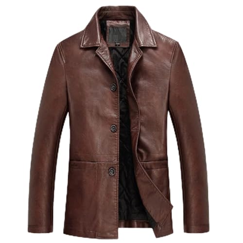 FBYYJK Herren Lederjacke - Business Lederjacke Herren Dick Warm Liner Windjacke Herren Pu Lederjacke Vatergeschenk Plus Größe Mit Taschen,Kaffee,XL FBYYJK Herren Lederjacke - Business Lederjacke Herren Dick Warm Liner Windjacke Herren Pu Lederjacke Vatergeschenk Plus Größe Mit Taschen,Kaffee,XL von FBYYJK