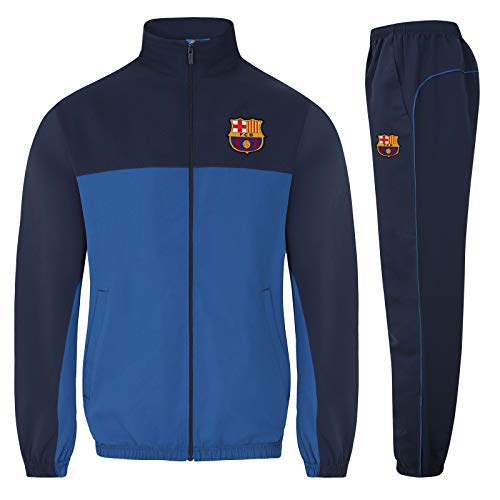 FC Barcelona - Herren Trainingsanzug - Jacke & Hose - Offizielles Merchandise - Geschenk für Fußballfans - Reflexblau - S von FC Barcelona