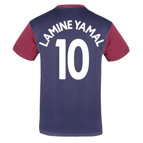 FC Barcelona - Herren Trainingstrikot aus Polyester - Offizielles Merchandise - Geschenk für Fußballfans - Rot Lamine Yamal - L von FC Barcelona