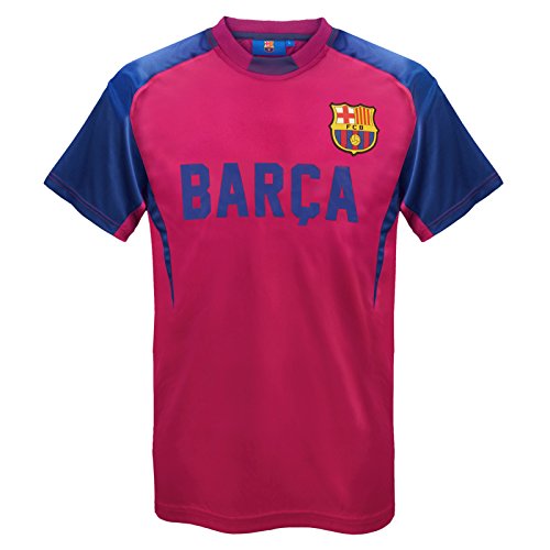 FC Barcelona - Herren Trainingstrikot aus Polyester - Offizielles Merchandise - Geschenk für Fußballfans - Rot mit Schriftzug - 2XL von FC Barcelona