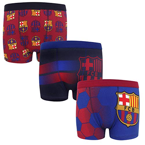 FC Barcelona - Jungen Boxershorts mit Wappen - Offizielles Merchandise - 3 Paar - Mehrfarbig - 3-4 Jahre von FC Barcelona