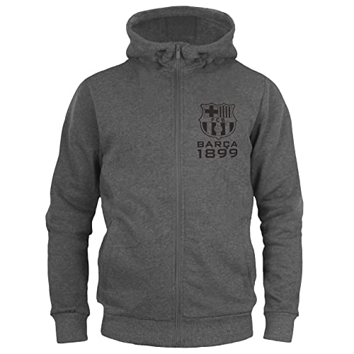 FC Barcelona - Jungen Fleece-Sweatjacke - Offizielles Merchandise - Geschenk für Fußballfans - Grau - 12-13 Jahre von FC Barcelona