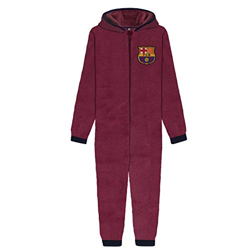 FC Barcelona - Jungen Schlafanzug-Einteiler mit Kapuze - Offizielles Merchandise - Geschenk für Fußballfans - 3-4 Jahre von FC Barcelona