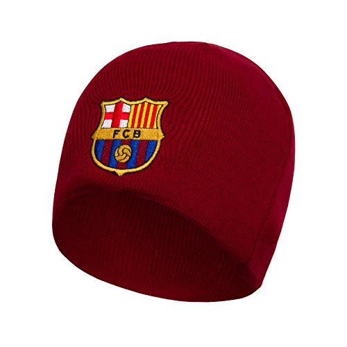 FC Barcelona - Kinder Beanie Strickmütze mit Vereinswappen - Offizielles Merchandise - Geschenk für Fußballfans - Rot - Beanie von FC Barcelona