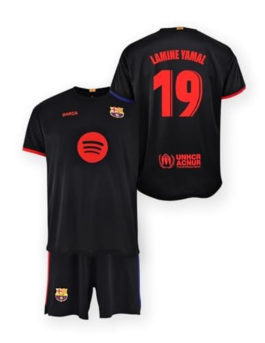 FC Barcelona Kit Hemd und Hose 2. EQ 2024/25 - Lizenz Dorsal 19 LAMINE YAMAL Kindergröße 6 Jahre von FCB