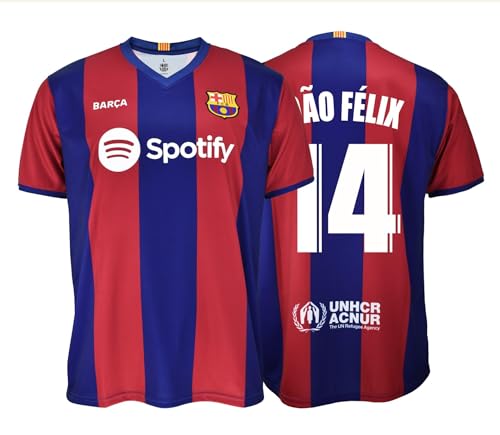 FC Barcelona Trikot 1. EQ 2023–24, Replika-Lizenz – Dorsal 14 Joao Felix, Erwachsene, Größe L von FC Barcelona