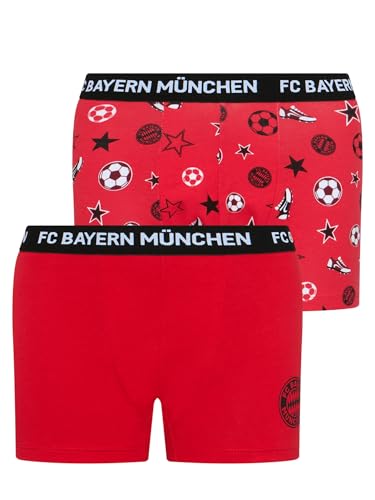 FC Bayern München Boxershorts | Boxerpants 2er-Set | Kinder |Rot von FC Bayern München