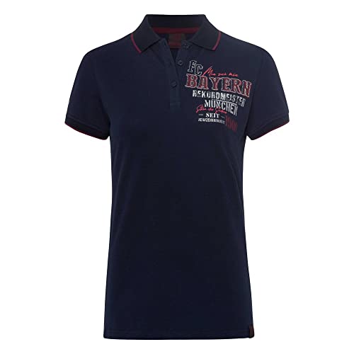 FC Bayern München Damen Poloshirt Navy - Rekordmeister - Polo Shirt FCB Größe M von FC Bayern München