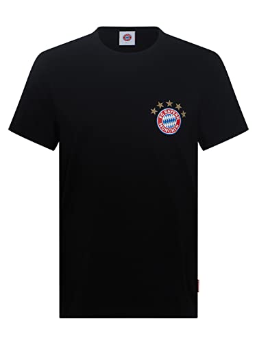 FC Bayern München Herren T-Shirt Logo klein schwarz, XXL von FC Bayern München