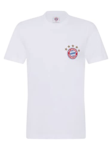 FC Bayern München Herren T-Shirt Logo klein weiß, XL von FC Bayern München