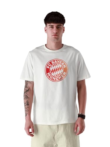 FC Bayern München I T-Shirt Summer Logo I Herren I Off White I XL von FC Bayern München