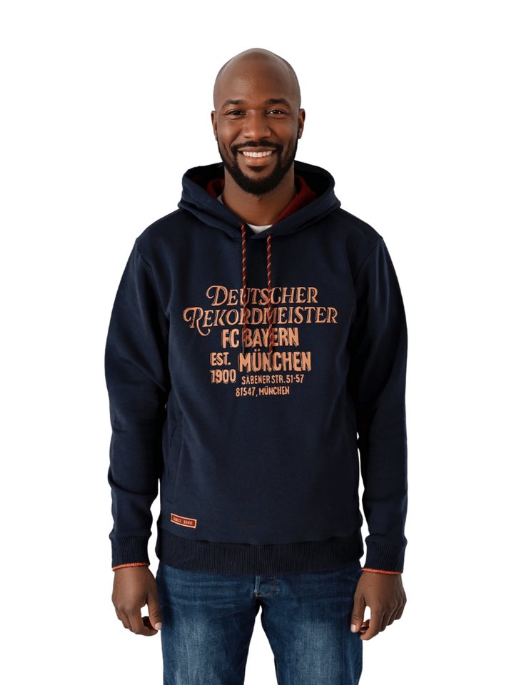 FC Bayern München Kapuzenpullover FC Bayern München, Hoodie Rekordmeister, Herren, Navy von FC Bayern München