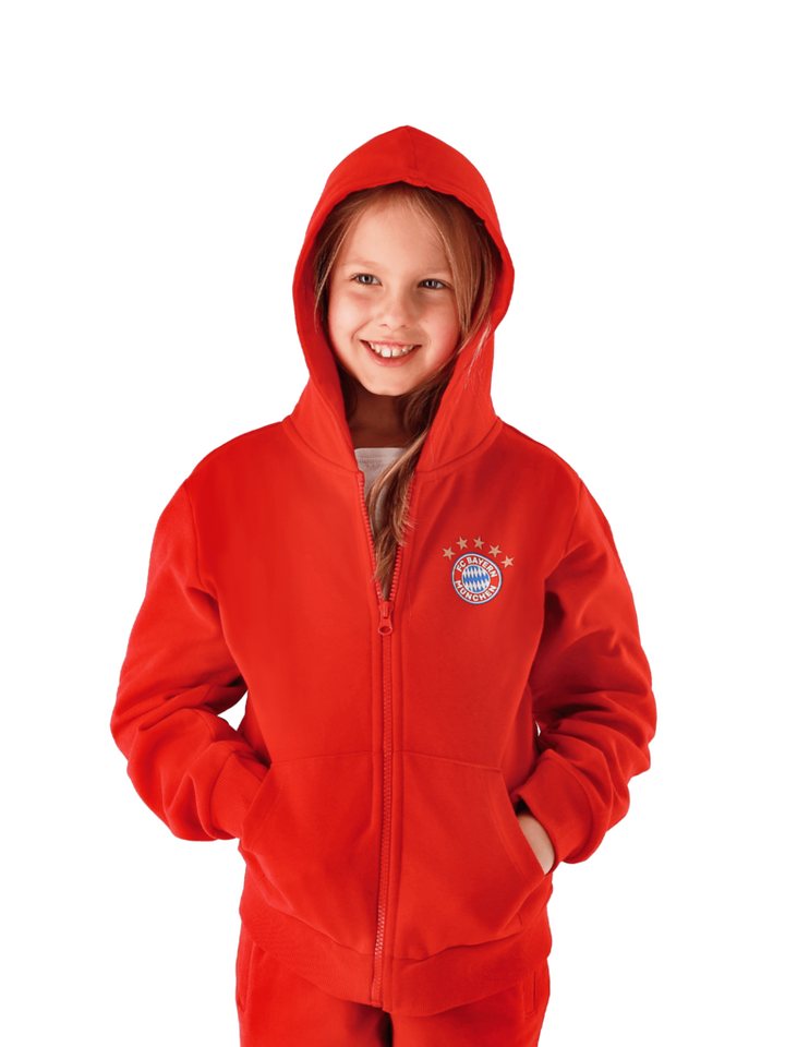 FC Bayern München Kapuzenpullover FC Bayern München I Zip-Hoodie Essential I Kinder I Rot FC Bayern München Kapuzenpullover FC Bayern München I Zip-Hoodie Essential I Kinder I Rot von FC Bayern München