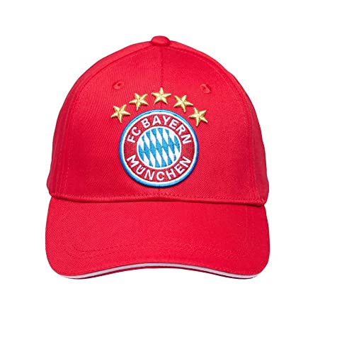 FC Bayern München Kinder Baseballcap rot - Logo - weißes Frontpanel Cap FCB Schildmütze Kappe von FC Bayern München