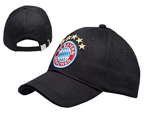 FC Bayern München Kinder Cap - Logo 5 Sterne - Kids Basecap Schildmütze Kappe FCB Farbe Schwarz von FC Bayern München