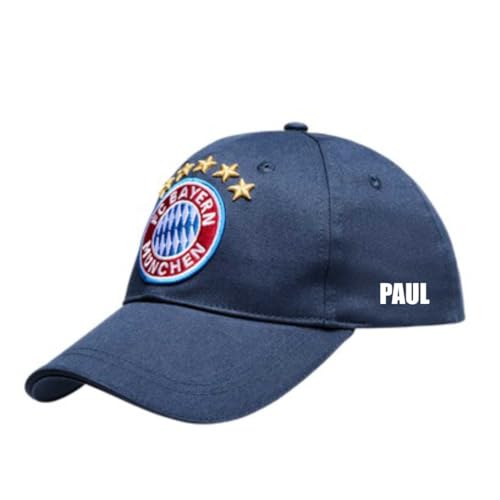 FC Bayern München Kinder Cap - Personalisiert mit Name - Baseballcap Kappe Jungen blau von FC Bayern München