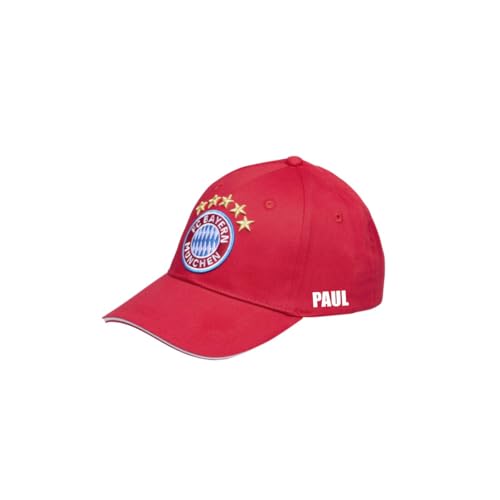 FC Bayern München Kinder Cap - Personalisiert mit Name - Baseballcap Kappe Jungen rot von FC Bayern München