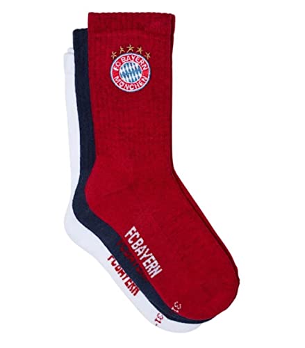 FC Bayern München Kinder Crew Socken 3er-Set grün Sportsocken Kindersocken (as3, numeric, numeric_31, numeric_34, regular) (as3, numeric, numeric_19, numeric_22, regular) von FC Bayern München