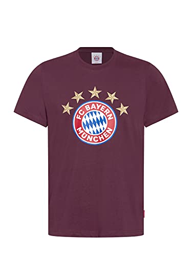 FC Bayern München Kinder T-Shirt Logo Bordeaux, 128 von FC Bayern München