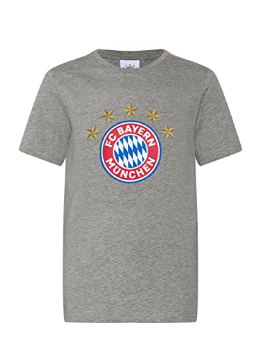 FC Bayern München Kinder T-Shirt Logo grau, 128 von FC Bayern München