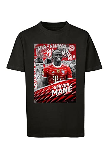 FC Bayern München Kinder T-Shirt - Servus Mané - Kids Shirt FCB Farbe schwarz 164, Größe schwarz 164 von FC Bayern München