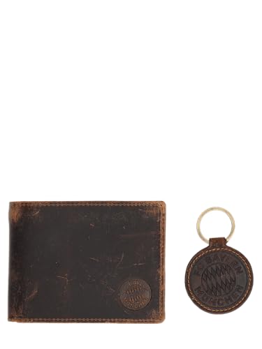 FC Bayern München | Leder Set | Geldbeutel & Schlüsselanhänger | Braun von FC Bayern München