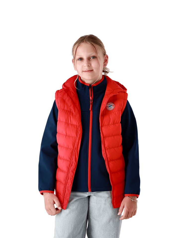 FC Bayern München Longweste FC Bayern München, Weste Puffer I Steppweste, Kinder, Rot von FC Bayern München