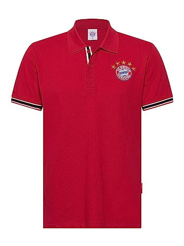 FC Bayern München Poloshirt Logo Herren Rot von FC Bayern München